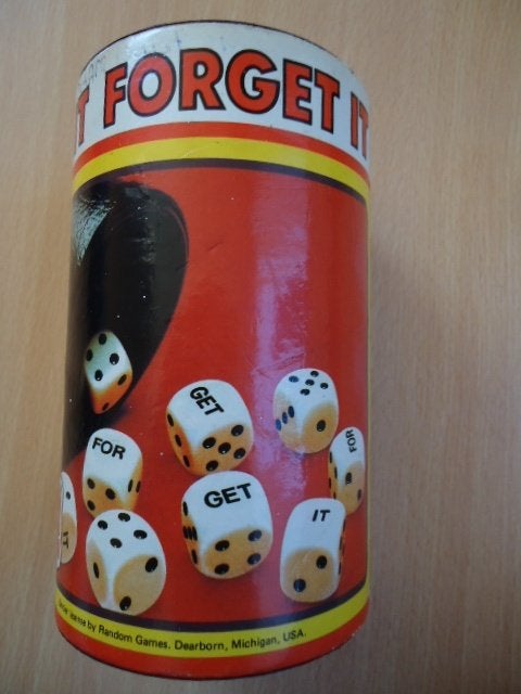 Forget it, vintage Jumbo dobbelspel uit de jaren 80, Een of twee spelers, Ophalen of Verzenden, Gebruikt, Jumbo