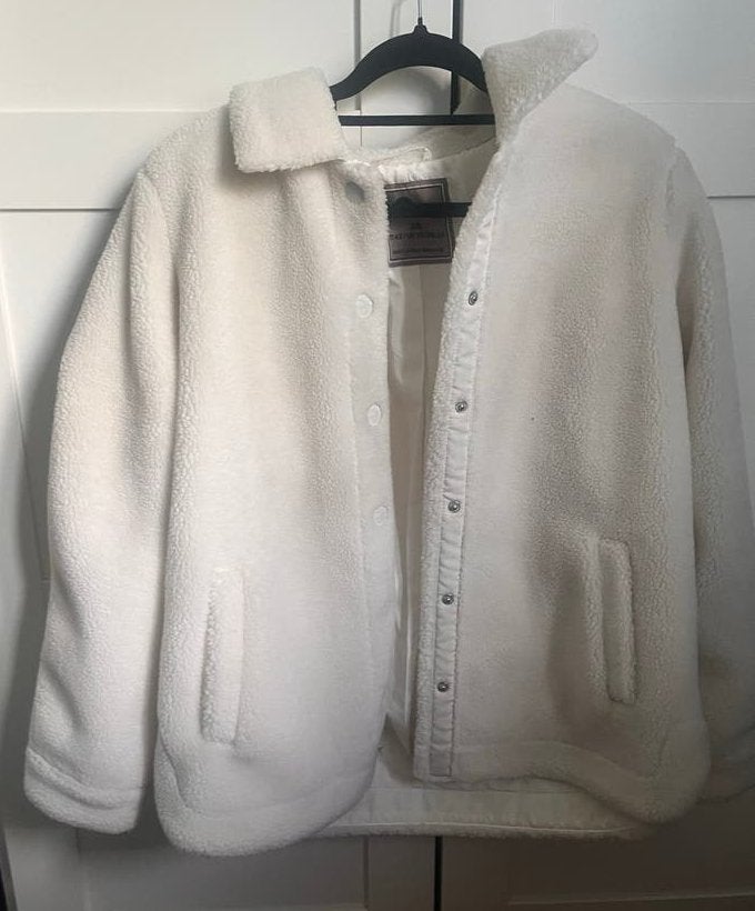 Witte teddy jas maat 36, Ophalen of Verzenden, Nieuw, Maat 36 (S), Wit
