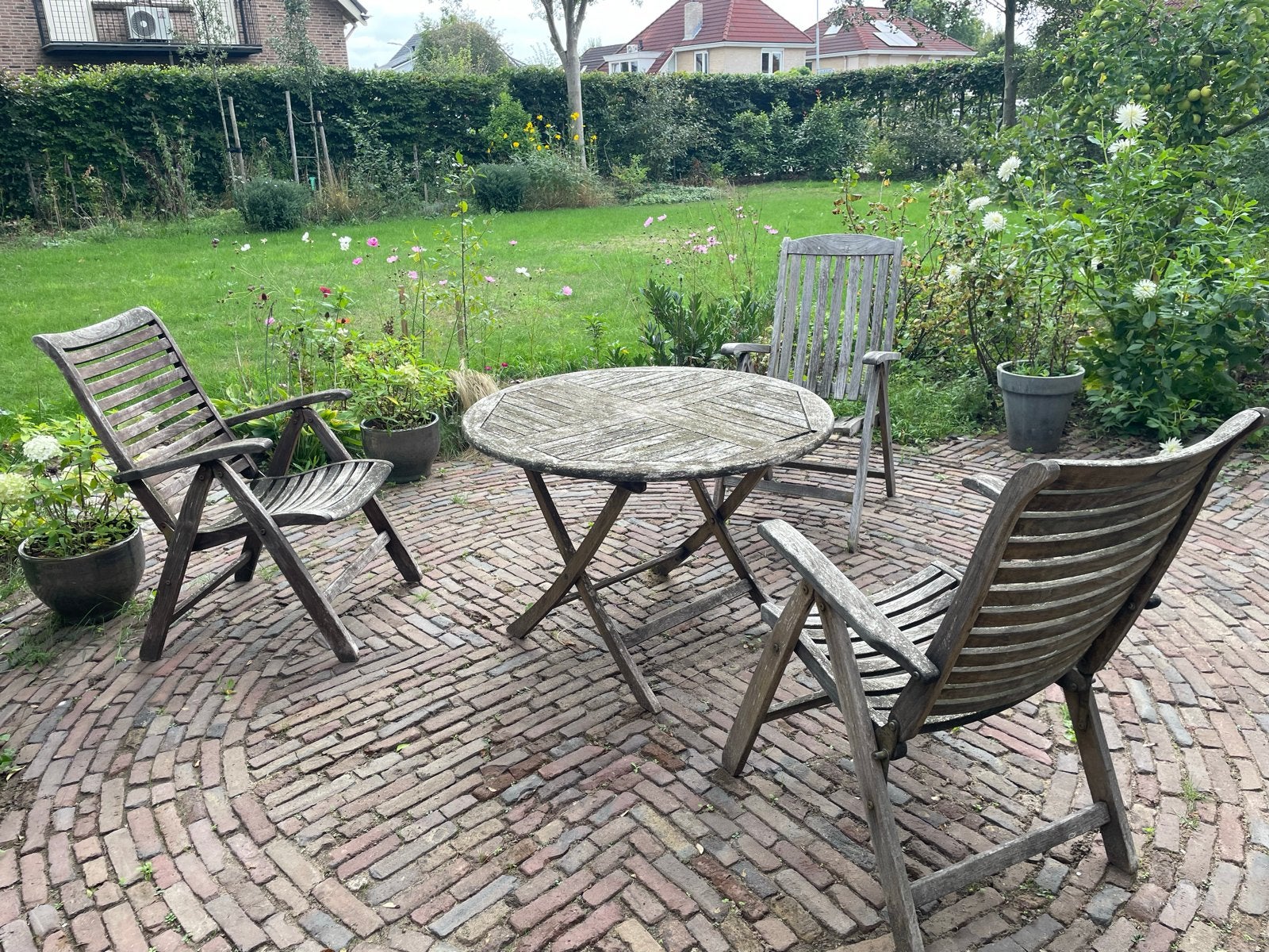 Teakhouten tuinset - Kings Teak Exclusive, Ophalen, Gebruikt, Eettafel, 3 zitplaatsen