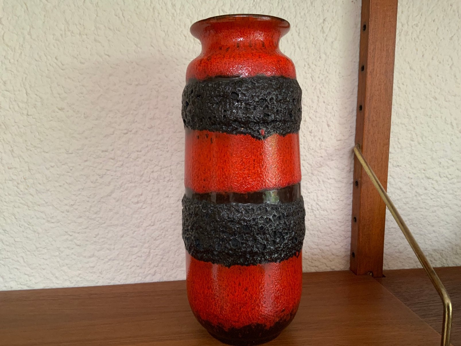 Vintage retro W. Germany Scheurich vaas Fat lava, Ophalen of Verzenden