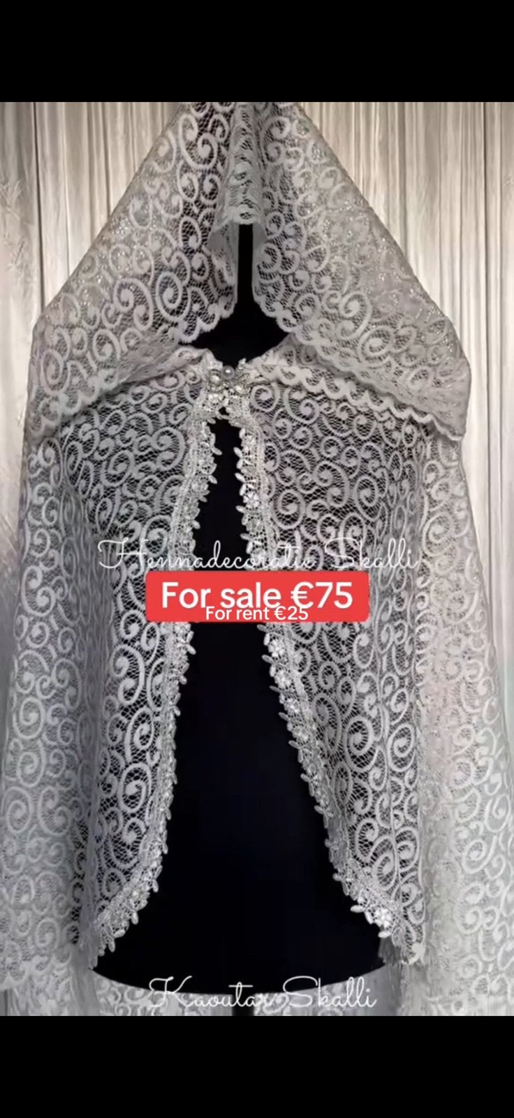 Wedding cape elegant, Ophalen of Verzenden, Zo goed als nieuw, Zwart, Accessoires