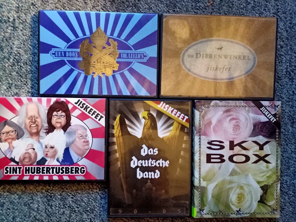Jiskefet diverse, skybox, Deutsche band, lullo's etc vanaf.., Alle leeftijden, Ophalen of Verzenden, Zo goed als nieuw, Komedie