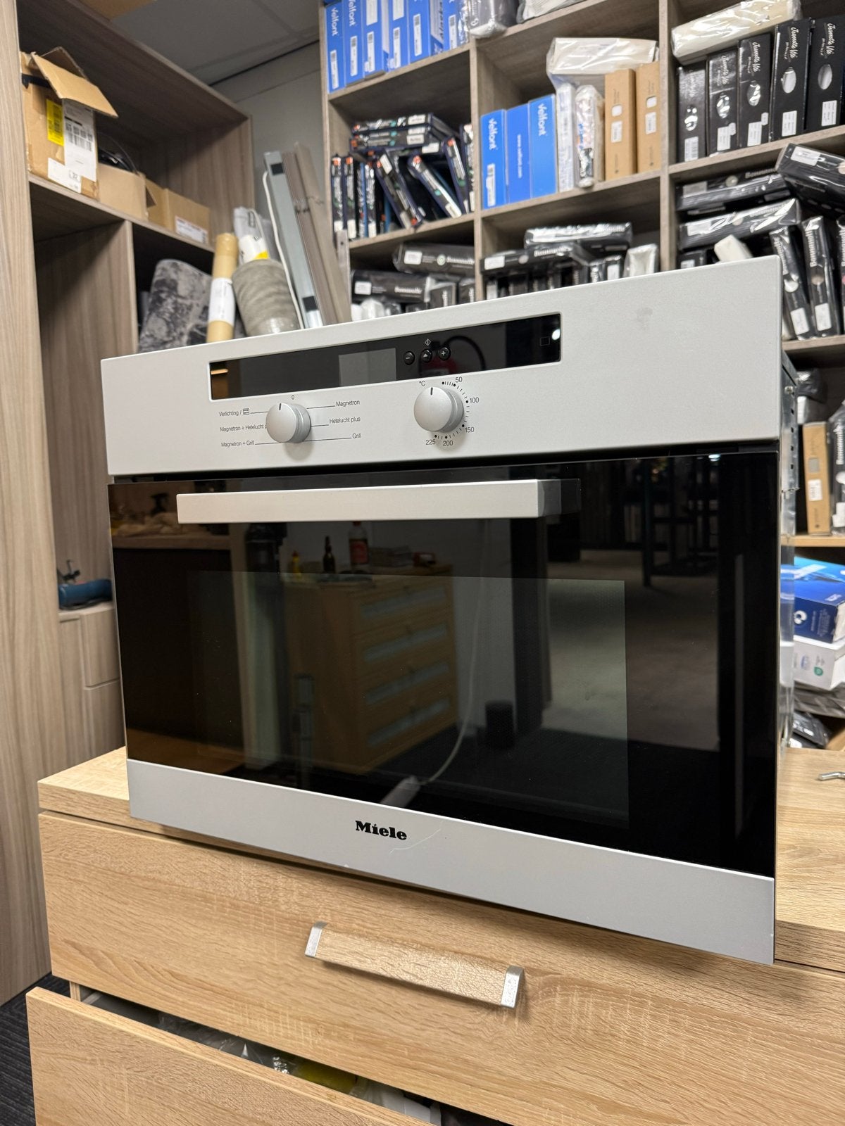 Miele Inbouw Combi-oven met Magnetronfunctie, Witgoed en Apparatuur, Ovens, Ophalen, 45 tot 50 cm, Gebruikt, Hete lucht