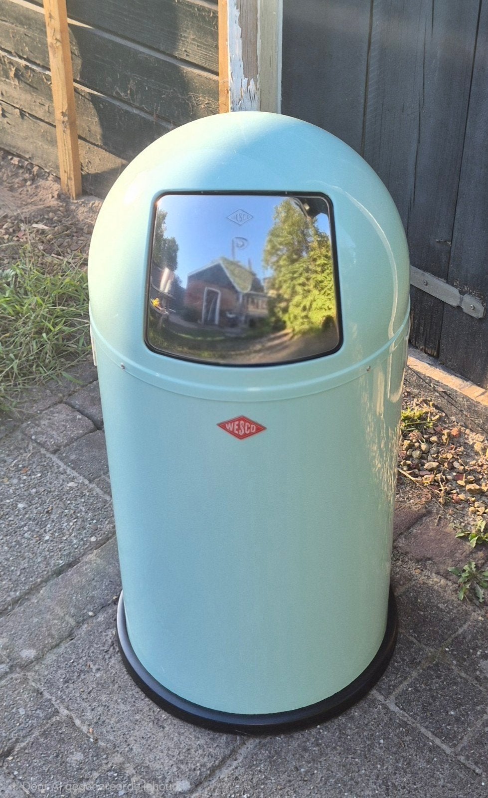 Wesco Pushboy prullenbak - Mintgroen, Huis en Inrichting, Ophalen, Gebruikt, 40 liter of meer, 75 – 100