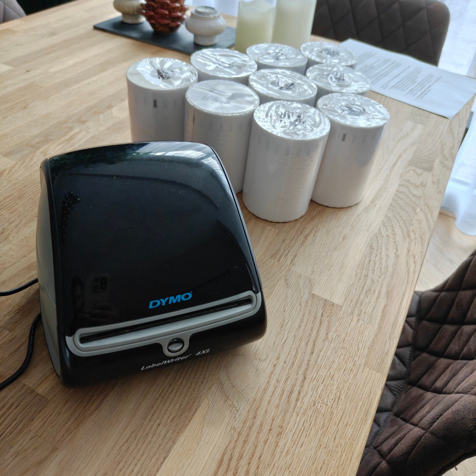 Dymo Labelwriter 4XL Labelprinter met 9 labelrollen, Computers en Software, Labelprinters, Ophalen of Verzenden, Zo goed als nieuw