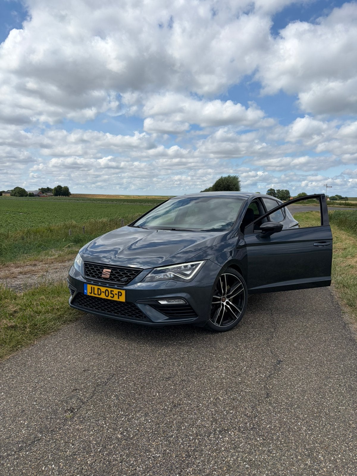 Seat Leon 2.0 TSI 290PK Dsg-7 2019 Grijs Virtual Cockpit, Auto's, 710 kg, Zwart, 4 cilinders, 1984 cc