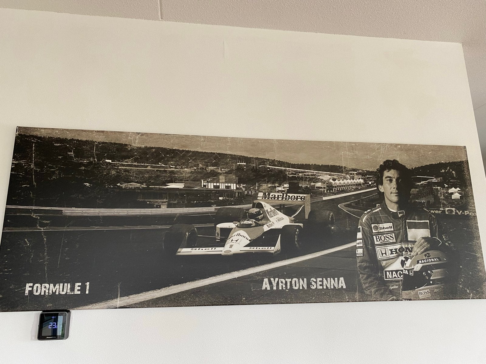 Ayrton Senna Formule 1 Canvas Schilderij zeer groot, Ophalen, 50 – 75, Oorspronkelijke maker, 125 cm of meer