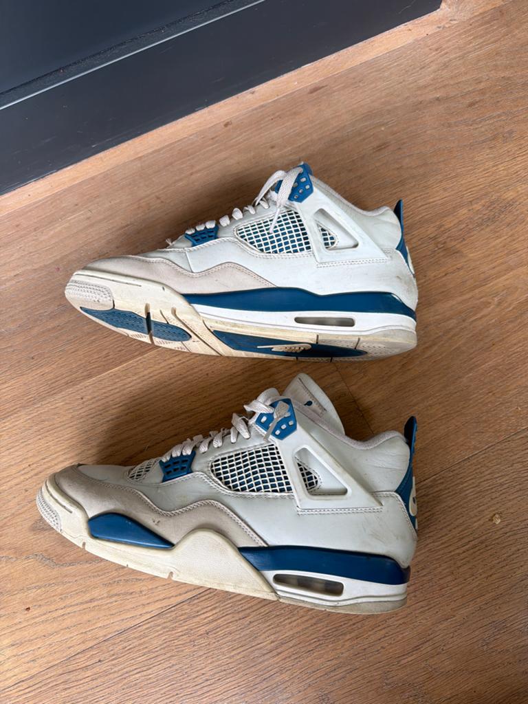 Maat 44 air Jordan 4 Retro Military Blue 2024 (FV5029-141), Kleding | Heren, Schoenen, Ophalen, Gedragen, Wit, Sneakers of Gympen