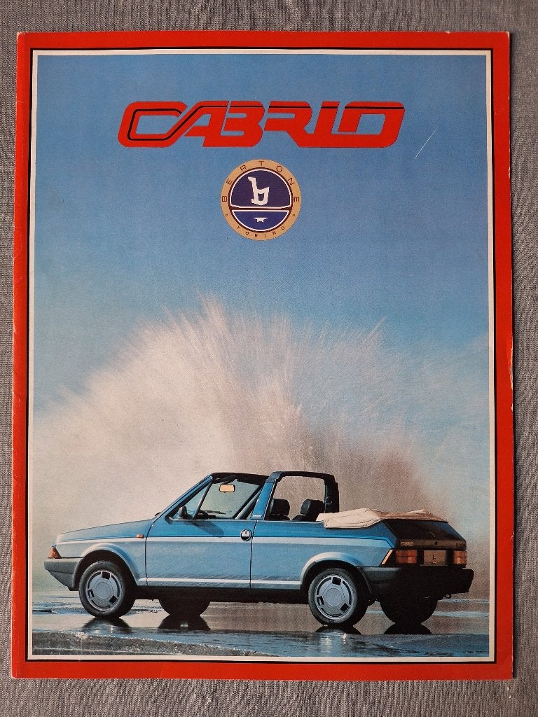 Brochure BERTONE CABRIO - 1984 Frans, Verzenden, Zo goed als nieuw