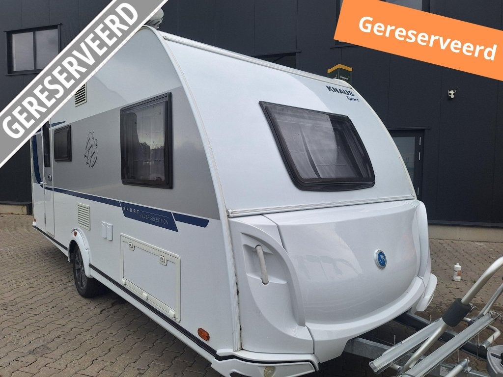 Knaus Sport Silver Selection 500 QDK Mover - Airco - Luiffel, Caravans en Kamperen, Koelkast, Bedrijf, Treinzit, Dwarsbed