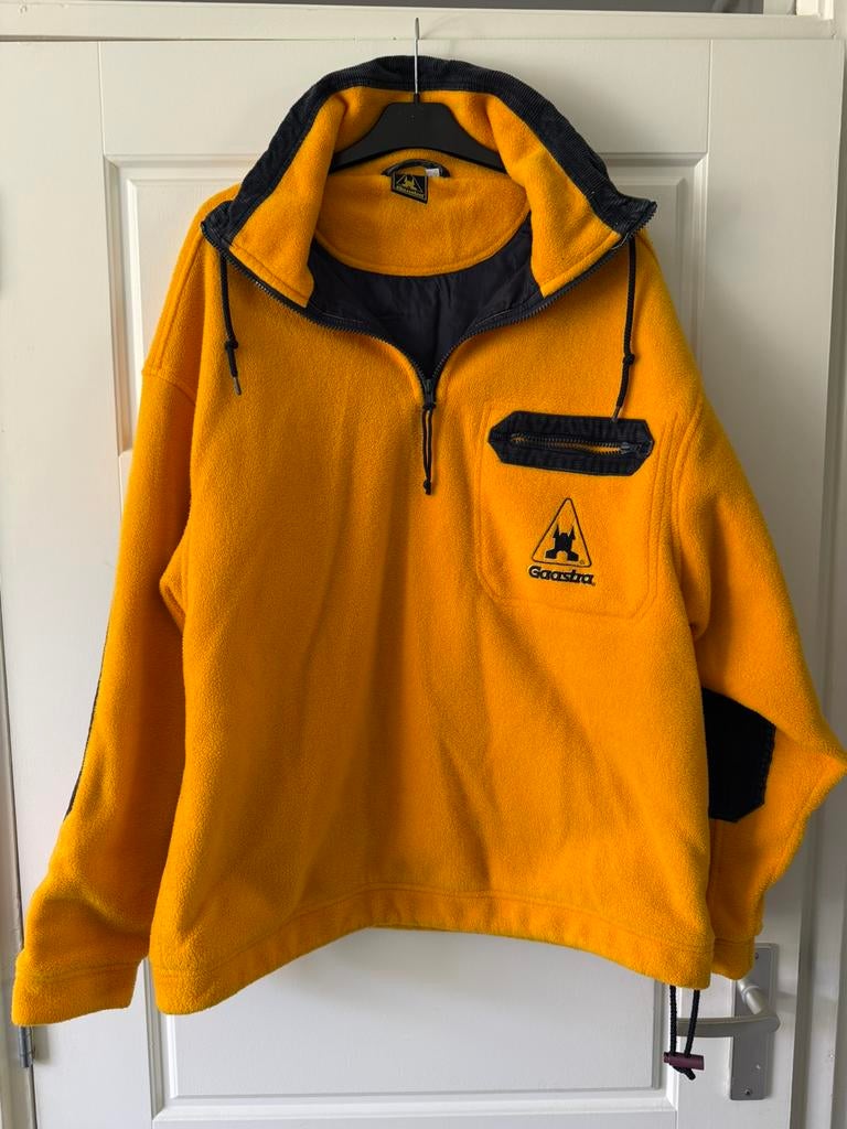 Vintage Gaastra Fleece Trui Geel Maat S 90s/Y2K Zeilstijl, Ophalen of Verzenden, Geel