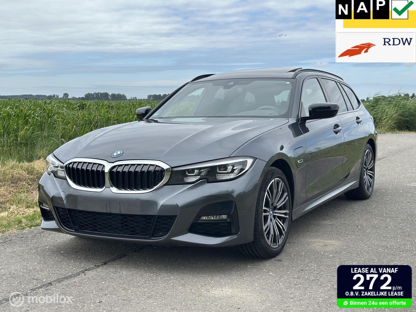 BMW 320e M-sport touring, Auto's, Automaat, Achterwielaandrijving, Gebruikt, Zwart