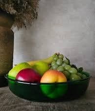Vintage Arcoroc Sierra groene ( fruit) schaal, Ophalen of Verzenden