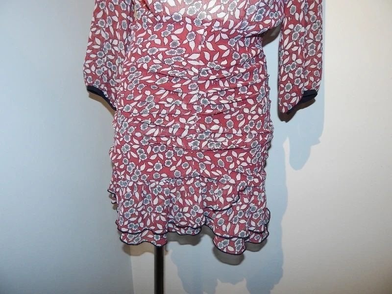 BA&SH jurk in schattig printje gesmockte rok zomers 1/S, Kleding | Dames, Jurken, Zo goed als nieuw, Ba&sh, Maat 36 (S), Boven de knie