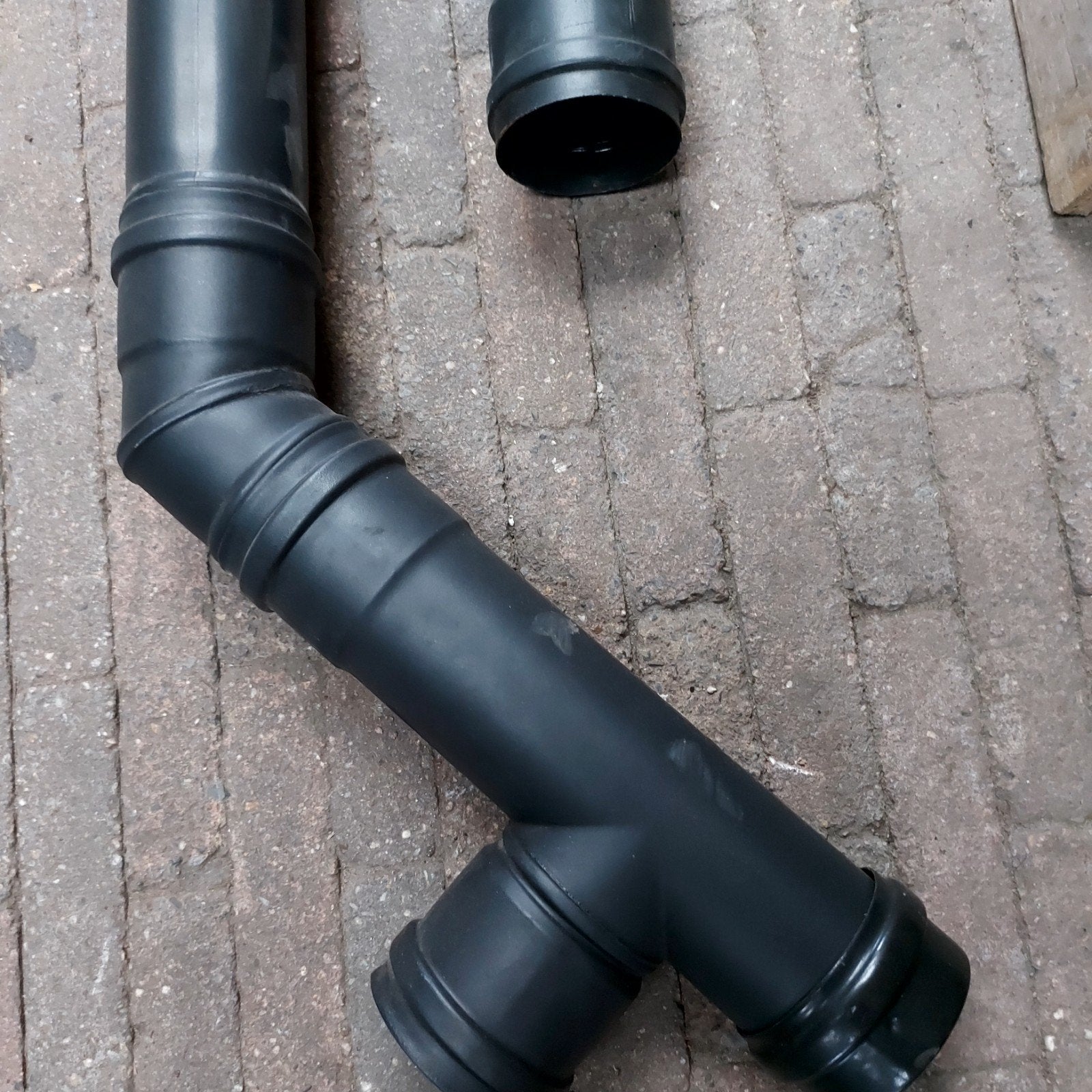Pelletkachel afvoerbuizen 3 meter met T-stuk en dop, Ophalen, Gebruikt, Overige typen