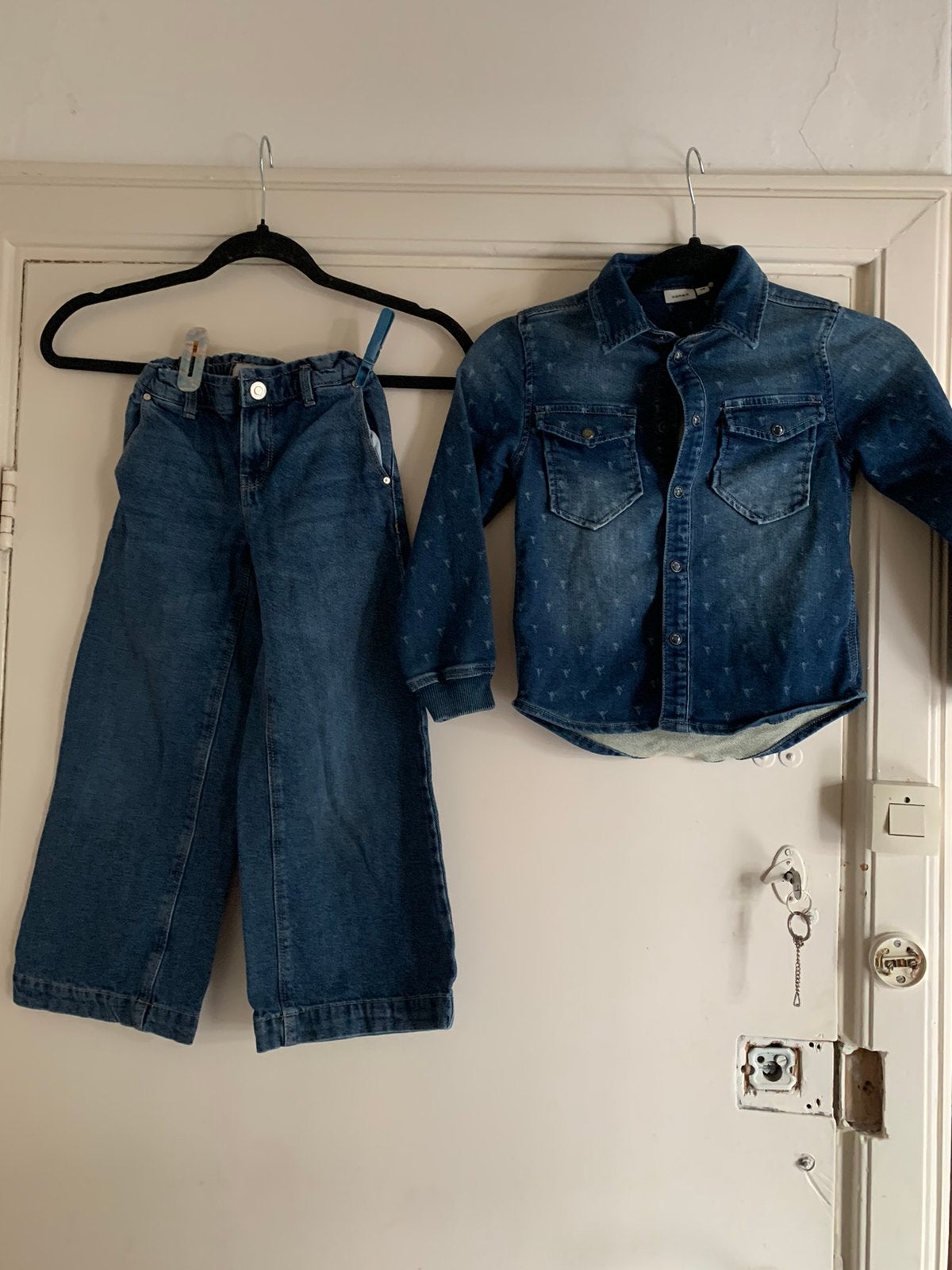 Spijkerblouse en Spijkerbroek Set Maat 116, Kinderen en Baby's, Kinderkleding | Maat 116, Ophalen of Verzenden, Gebruikt, Jongen of Meisje