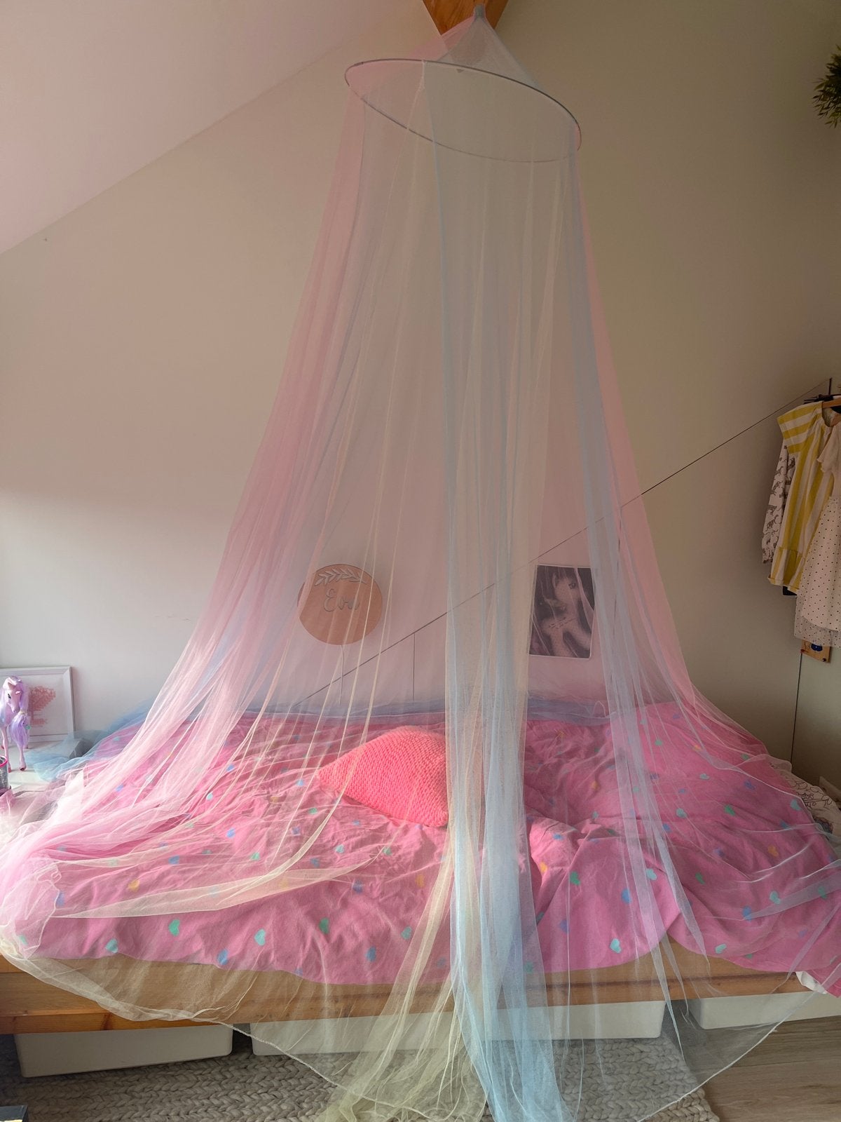 Regenboog Klamboe - Roze, Geel, Blauw, Kinderen en Baby's, Meerkleurig, Ophalen of Verzenden, Zo goed als nieuw, Klamboe