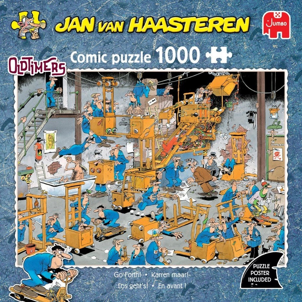 Jan van Haasteren Karren Maar 1000, Ophalen, 500 t/m 1500 stukjes, Zo goed als nieuw, Legpuzzel