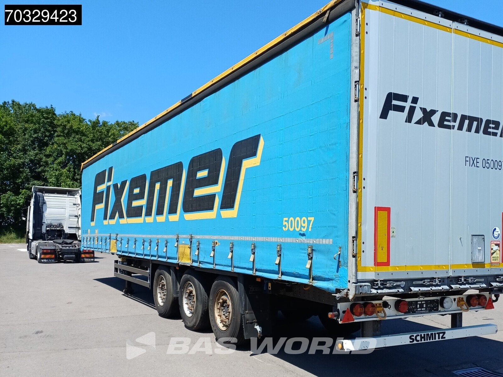 Schmitz SCB*S3T Huckepack Sliding Roof, Auto's, Vrachtwagens, Stof, Blauw, Overige brandstoffen, Bedrijf