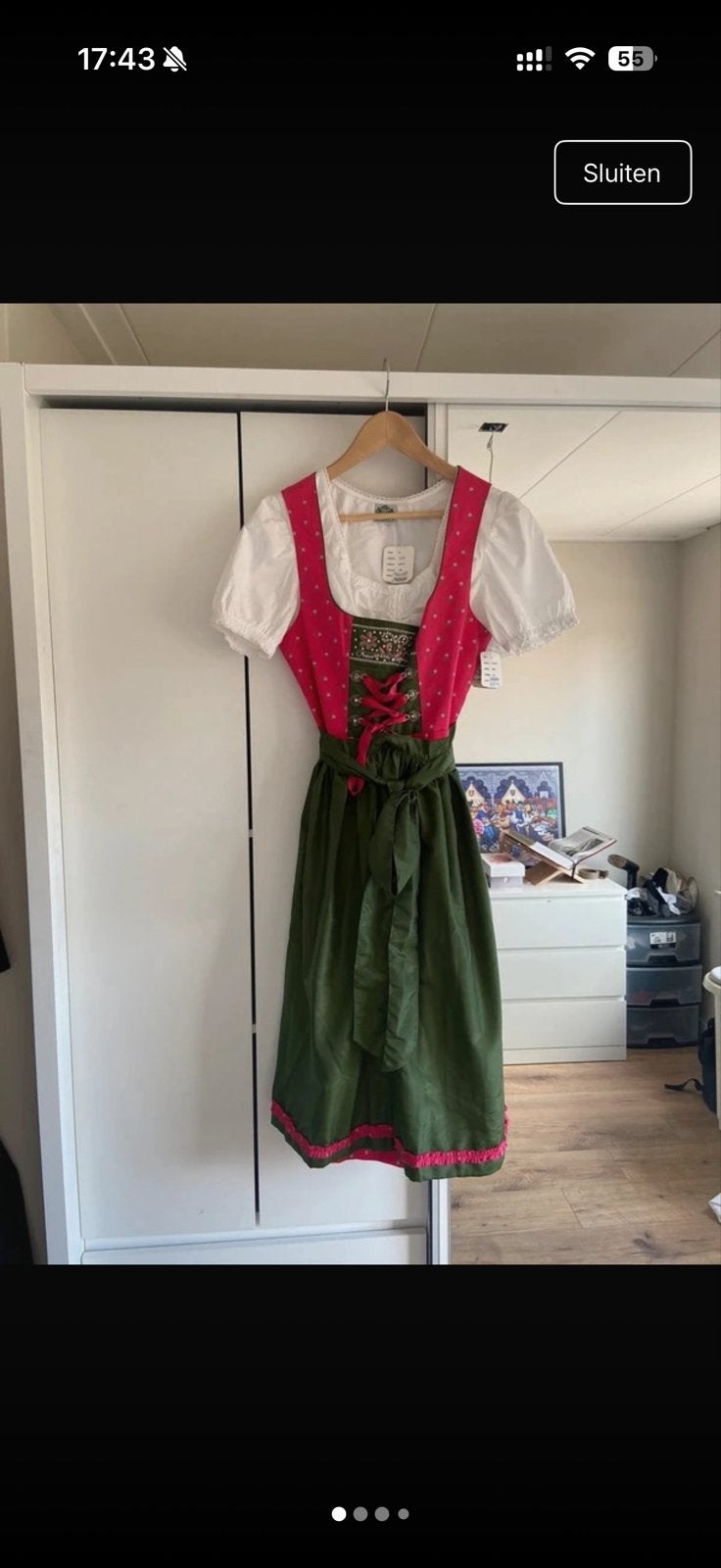 Prachtige originele dirndl - Maat S - Nieuw met kaartjes, Ophalen of Verzenden, Nieuw, Maat 36 (S), Meerkleurig