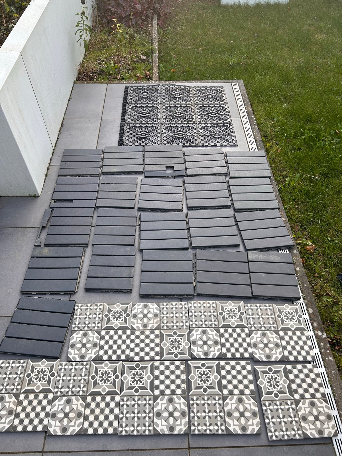 IKEA RUNNEN & MÄLLSTEN vlonderteg. – 30 stuks +raster €125,-, Tuin en Terras, Ophalen, Gebruikt, Minder dan 5 m², Hout
