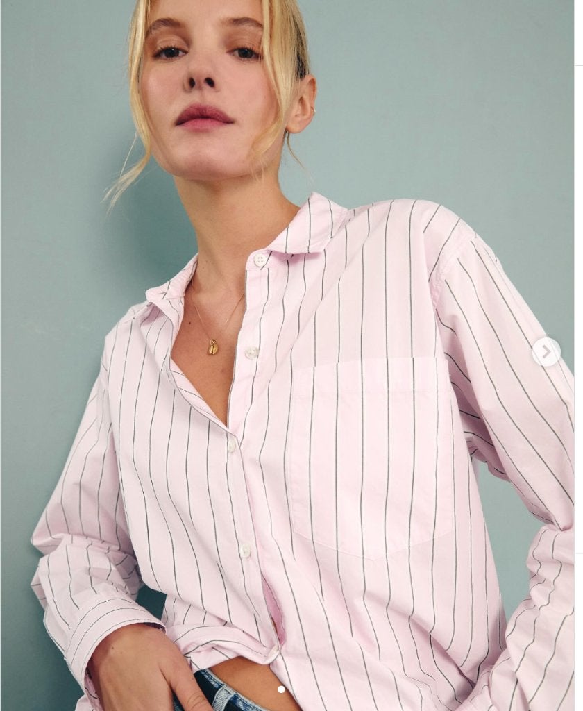 RAILS mooie blouse Elsa in cherry blossom stripe mt XS tot M, Kleding | Dames, Verzenden, Zo goed als nieuw, Roze, Maat 34 (XS) of kleiner