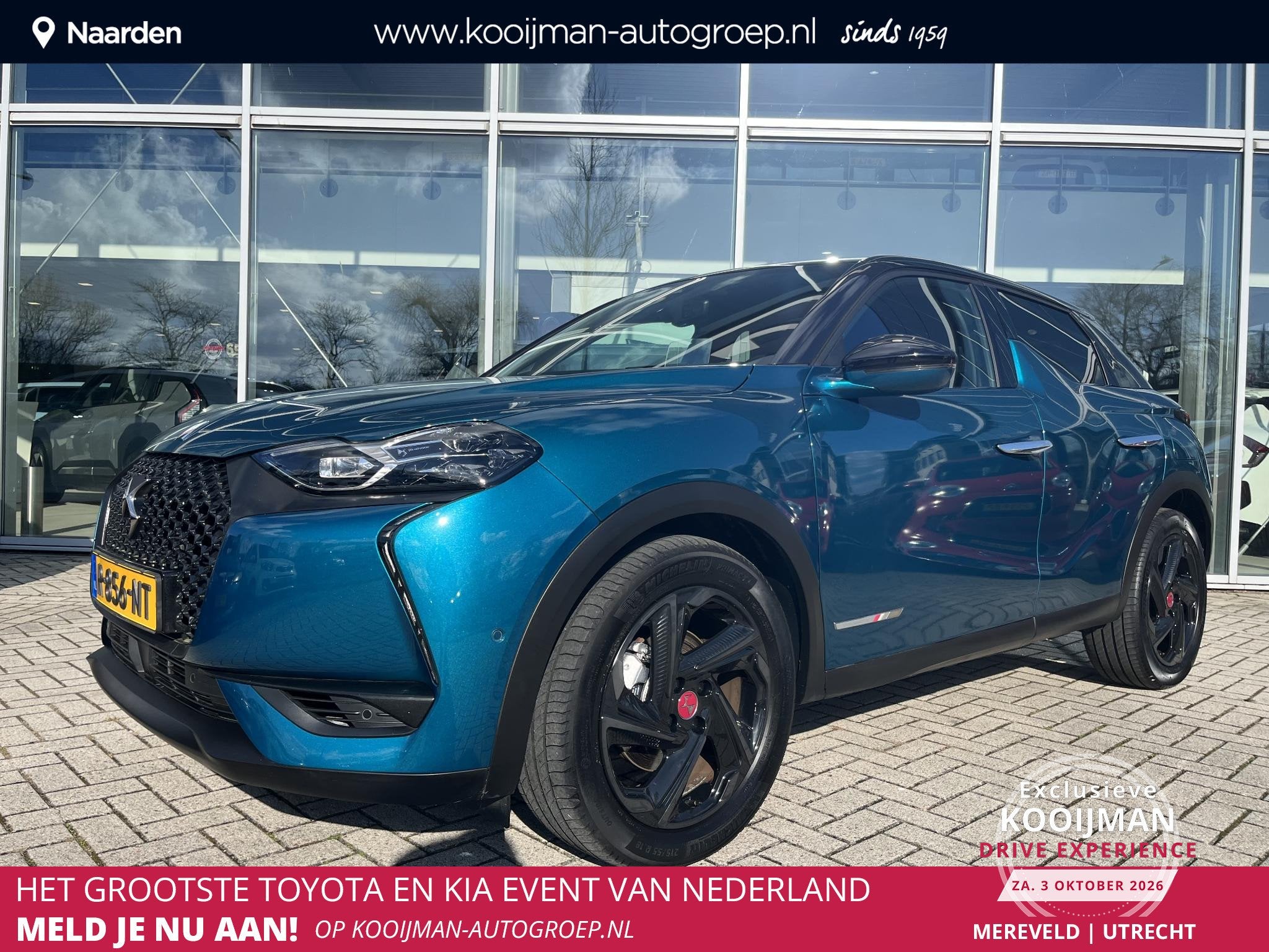 DS 3 Crossback E-Tense Performance Line+ 50 kWh Lmv|Nav| Sto, Auto's, 136 pk, Gebruikt, Blauw, Alcantara