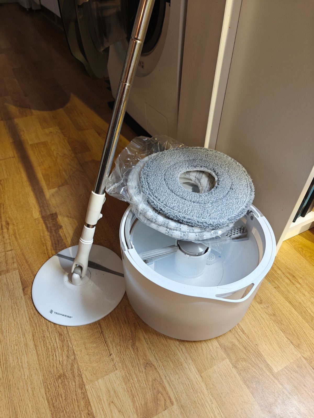 Dweilsysteem met vuilwaterafscheiding en extra doeken, Huis en Inrichting, Schoonmaakartikelen, Ophalen of Verzenden