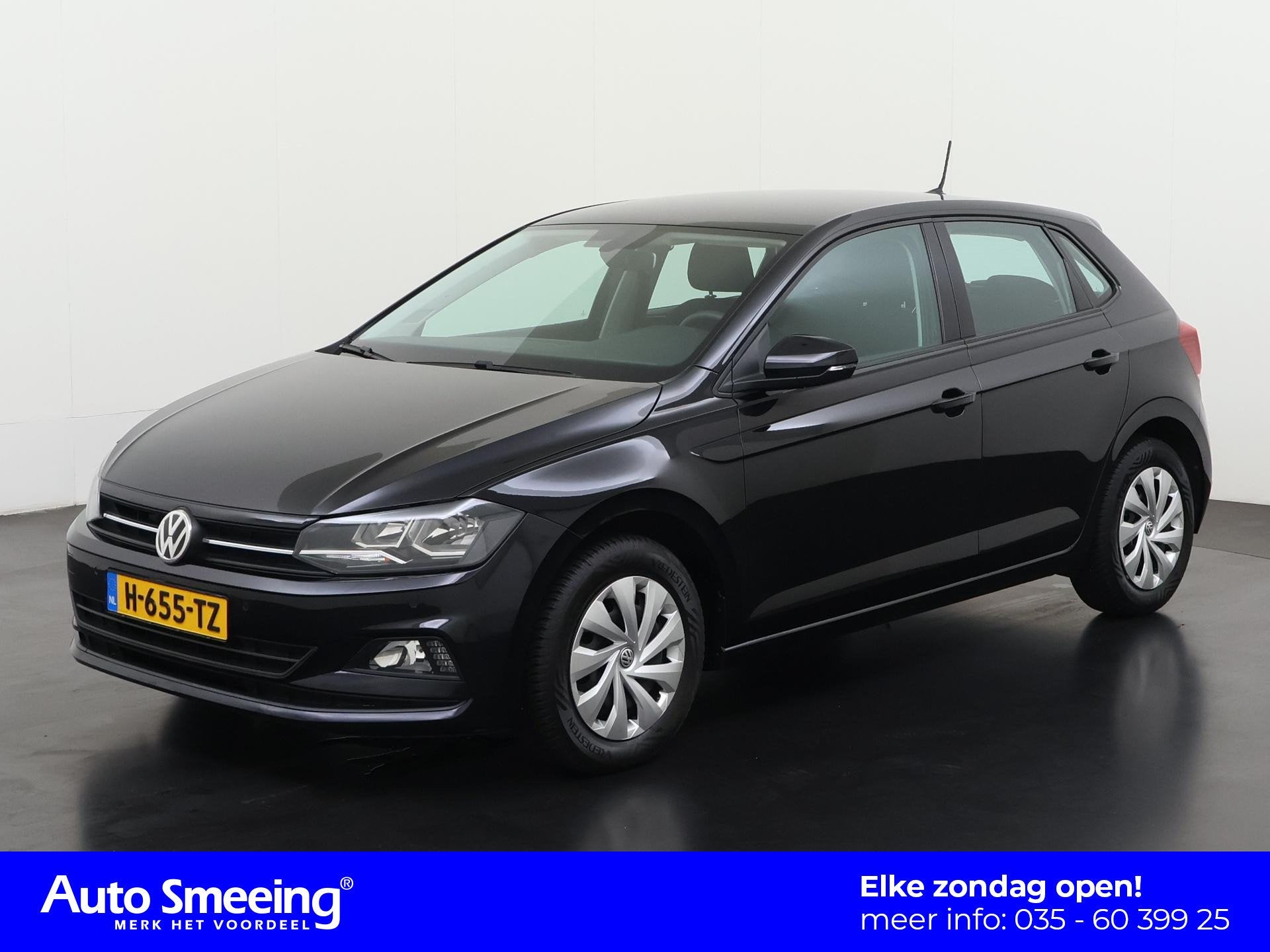 Volkswagen Polo 1.0 TSI Comfortline DSG | Navigatie | ParkPi, Auto's, 12 maanden, Stof, 95 pk, Zwart