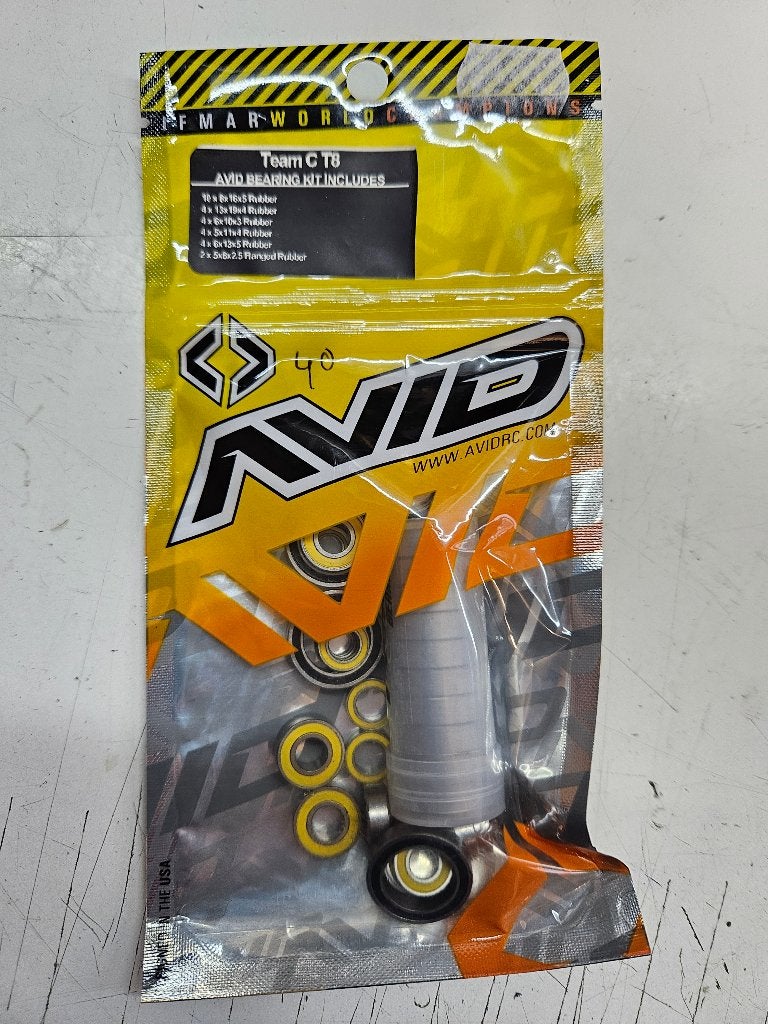 Avid Bearing Kit voor Team C T8 RC Auto, Nieuw, Onderdeel, Schaal 1:8, Overige typen