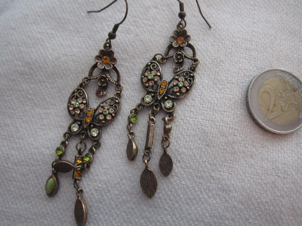 3.  Schitterende oude oorbellen,  7 cm, Sieraden, Tassen en Uiterlijk, Antieke sieraden, Ophalen, Overige materialen, Oorbellen
