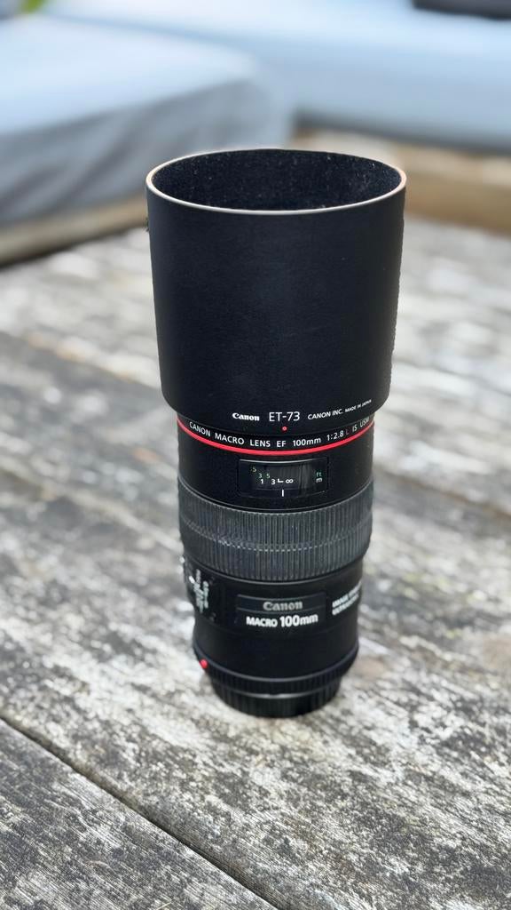 Canon 100mm f/2.8 L Macro IS – nauwelijks gebruikt, Audio, Tv en Foto, Fotografie | Lenzen en Objectieven, Ophalen of Verzenden