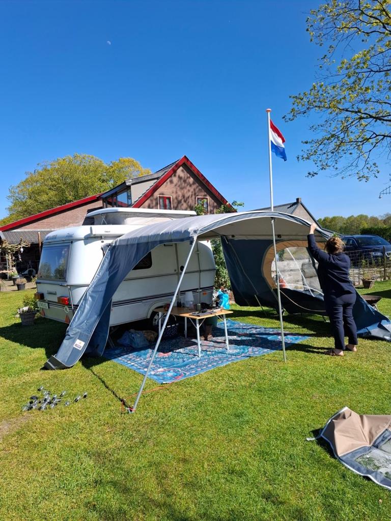 Reda Retro Luifel met buizenframe voor Eriba., Ophalen of Verzenden, Gebruikt