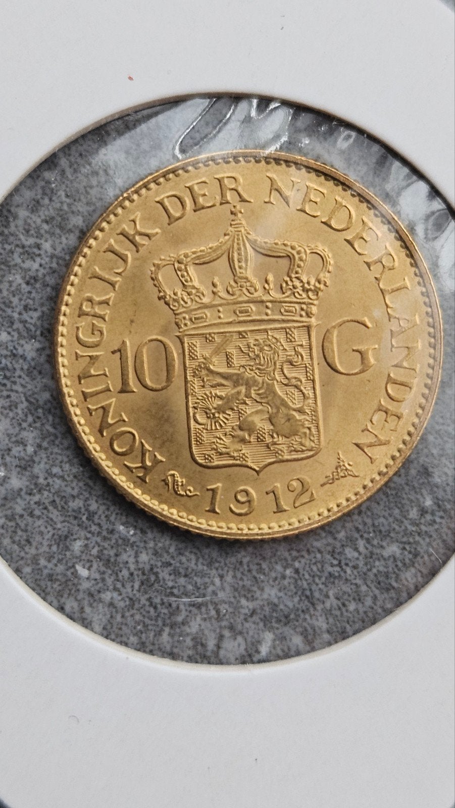 gouden tientje 1912, Ophalen of Verzenden, Koningin Wilhelmina, 10 gulden, Goud