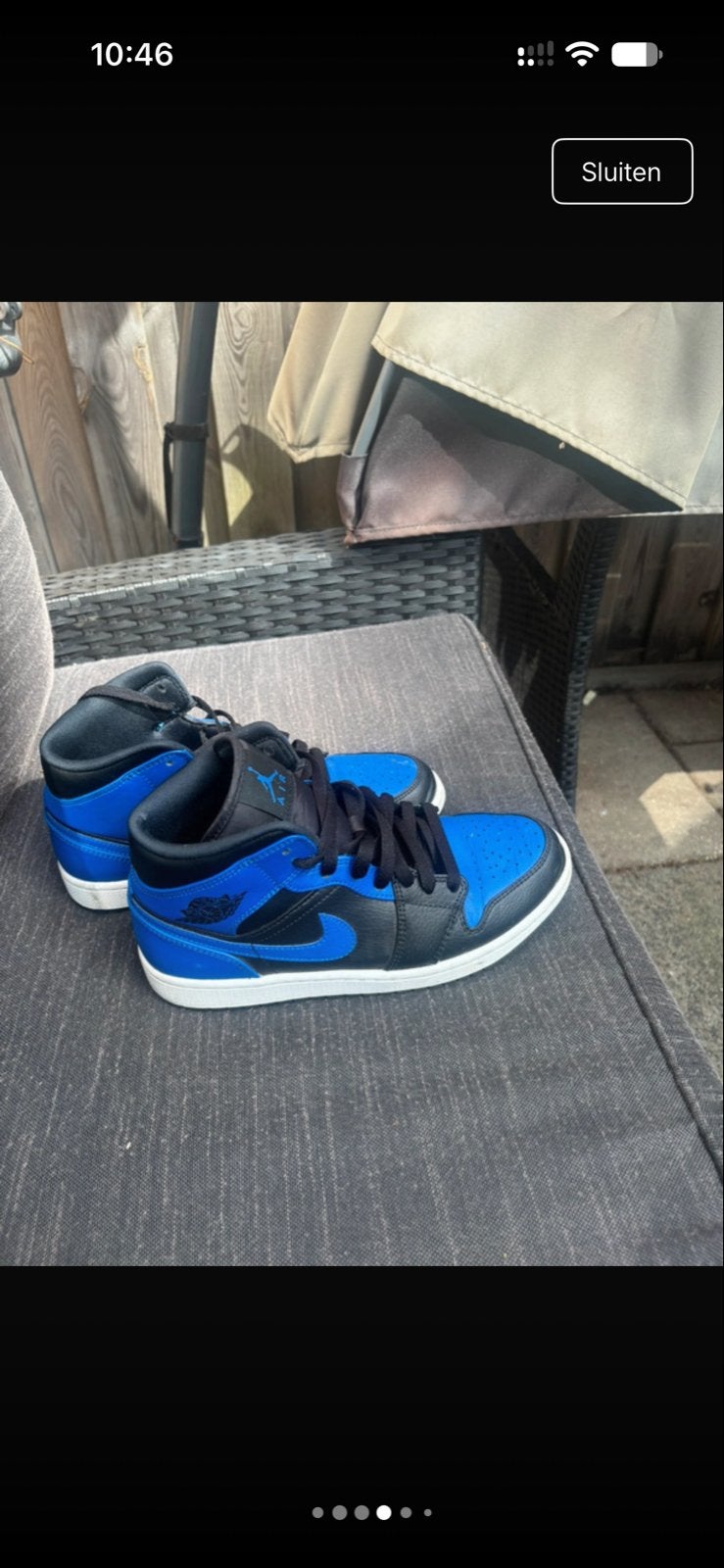 Air Jordan sneakers maat 41 - Blauw/Zwart, Kleding | Heren, Ophalen of Verzenden, Gedragen, Blauw, Sneakers of Gympen