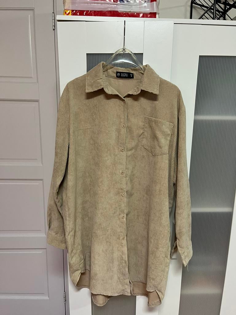 Rib blouse ( beige) van guts & gusto M/L, Ophalen of Verzenden, Zo goed als nieuw, Maat 38/40 (M), Beige