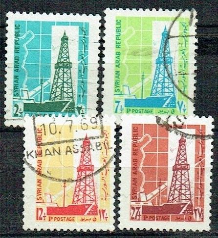 Syrie 1968 Olieindustrie boortoren, Verzenden, Gestempeld, Overige thema's