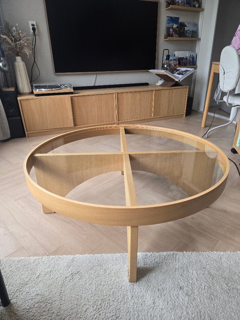 salontafel ikea stockholm, Ophalen, Glas, 100 tot 150 cm, Rond