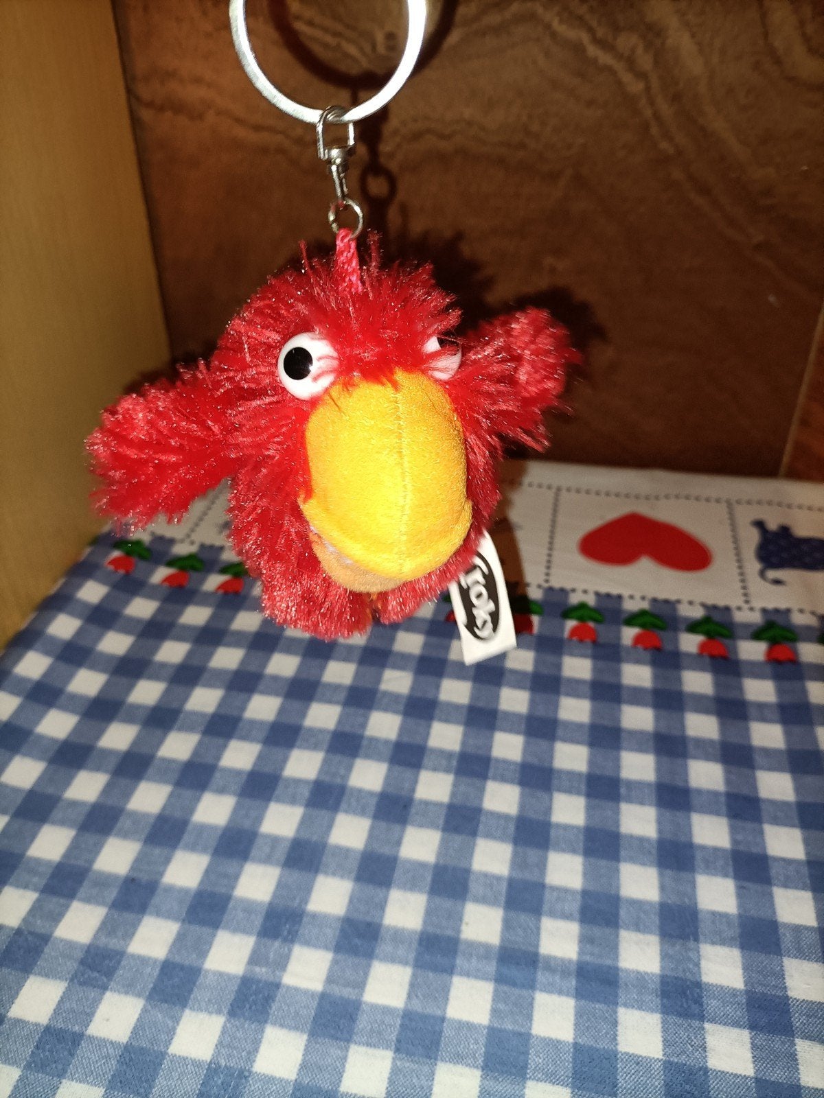 Croky sleutelhanger knuffeltje rood 10 cm, Verzamelen, Ophalen of Verzenden, Zo goed als nieuw