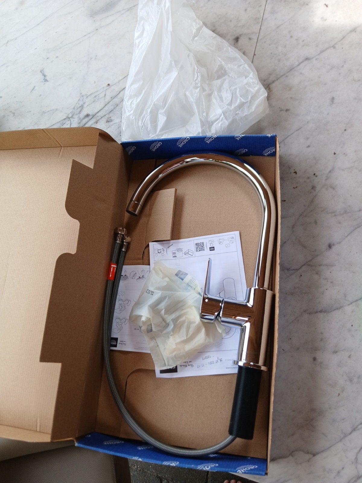 Grohe BauEdge Keukenkraan - Nieuw in doos, Ophalen, Nieuw, Chroom, Kraan
