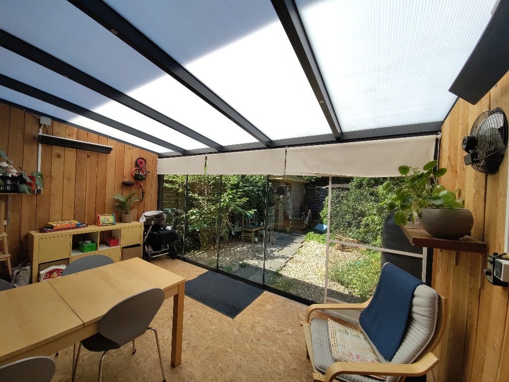 Gumax terrasoverkapping 3x5m, Tuin en Terras, Ophalen, Gebruikt, Veranda