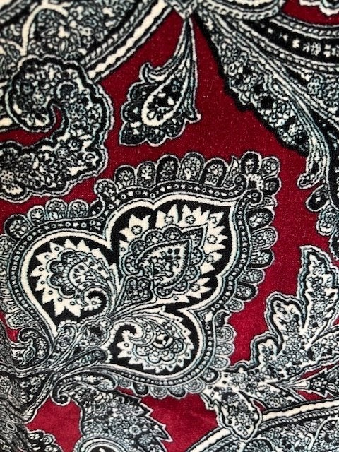 BD13-Luxe velours stof Tecla rosso, Overige kleuren, Verzenden, Zo goed als nieuw, 30 tot 120 cm