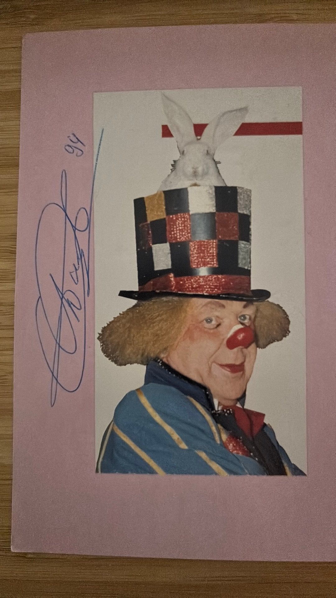 OLEG POPOV (1930-2016) CLOWN FOTO ECHTE HANDTEKENING, Ophalen of Verzenden, 1980 tot heden, Ongelopen, Sterren en Beroemdheden