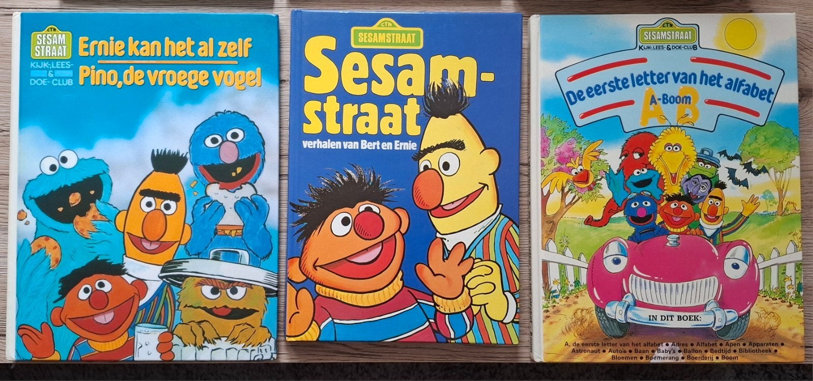 Sesamstraat Boeken: Ernie, Pino en het Alfabet (3 stuks), Ophalen of Verzenden, Gelezen, Diverse auteurs, Fictie algemeen