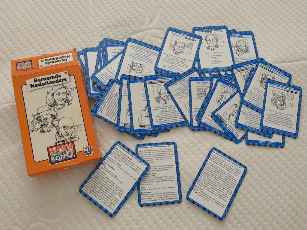 Reisspel Beroemde Nederlanders - Voor in de Koffer, Hobby en Vrije tijd, Gezelschapsspellen | Bordspellen, NC Spel, Gebruikt, Ophalen of Verzenden