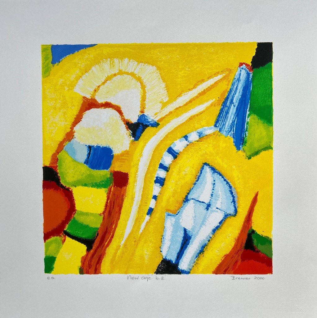 Zeefdruk Saskia Bremer - New age b.2  ZOMEROPRUIMING, Antiek en Kunst, Kunst | Litho's en Zeefdrukken, Verzenden