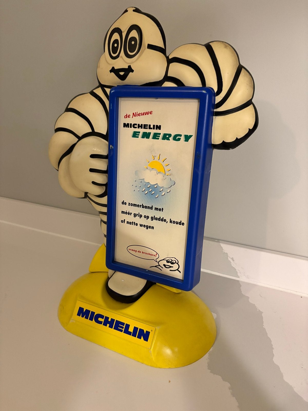 Zeldzaam Michelin Bibendum Reclamebord Jaren '80 - Zeer Nett, Verzamelen, Merken en Reclamevoorwerpen, Verzenden, Zo goed als nieuw