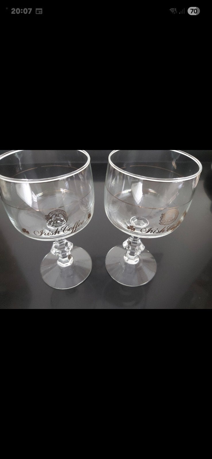 Set van 2 Irish Coffee Glazen - Zo goed als nieuw, Huis en Inrichting, Ophalen of Verzenden, Zo goed als nieuw, Glas, Glas of Glazen