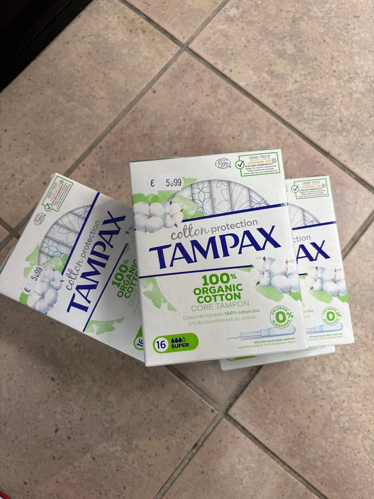 Tampax Cotton Protection Super Tampons - 5x16 stuks, Ophalen of Verzenden, Nieuw