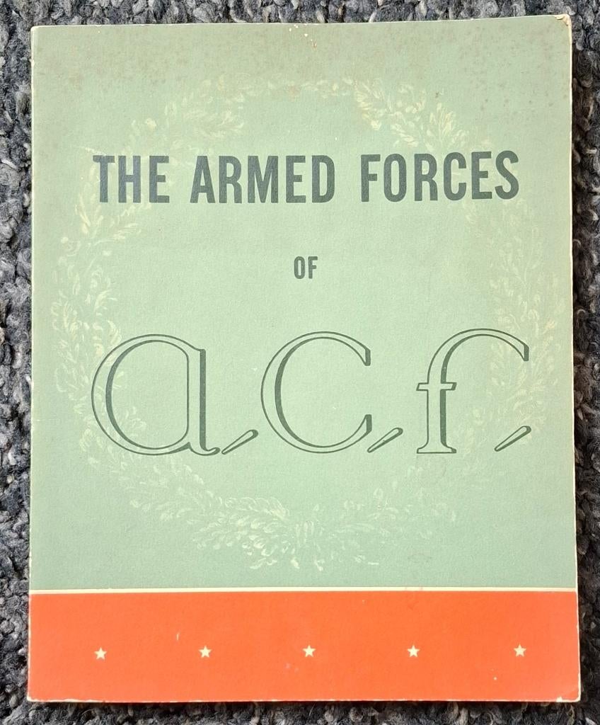 The Armed Forces of A.C.F. Leverancier Amerikaanse leger WO2, Verzamelen, Militaria | Tweede Wereldoorlog, Landmacht, Boek of Tijdschrift